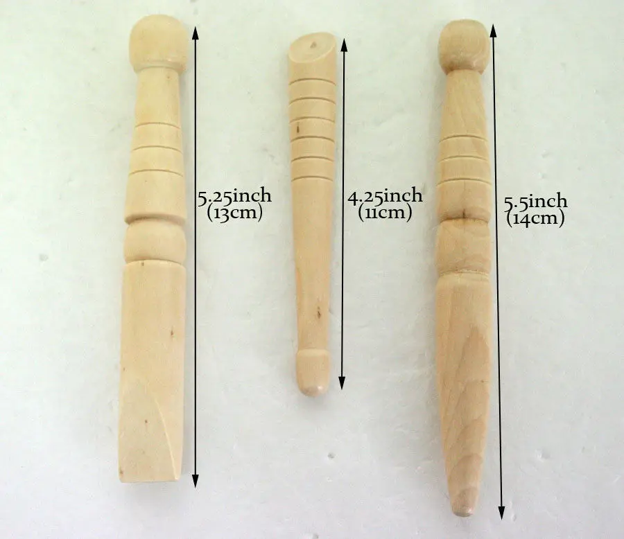 Good Quality Reflexology Health Foot Massage Wooden 3ea Stick Tool with