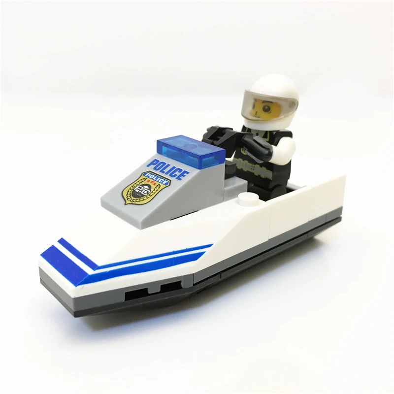 

3737 Early 1112 original education police speed boat toys Block Brick ABS Toy racing locomotive car Exploiture blocks 25cm thick