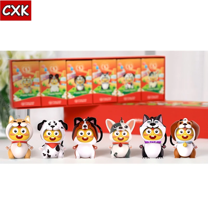 

6pcs Vipkid Dino Shiba Inu Dog Dino 3D Style Key Chain Husky VIPKID Accessories To Child plush Toys For Children Gift box