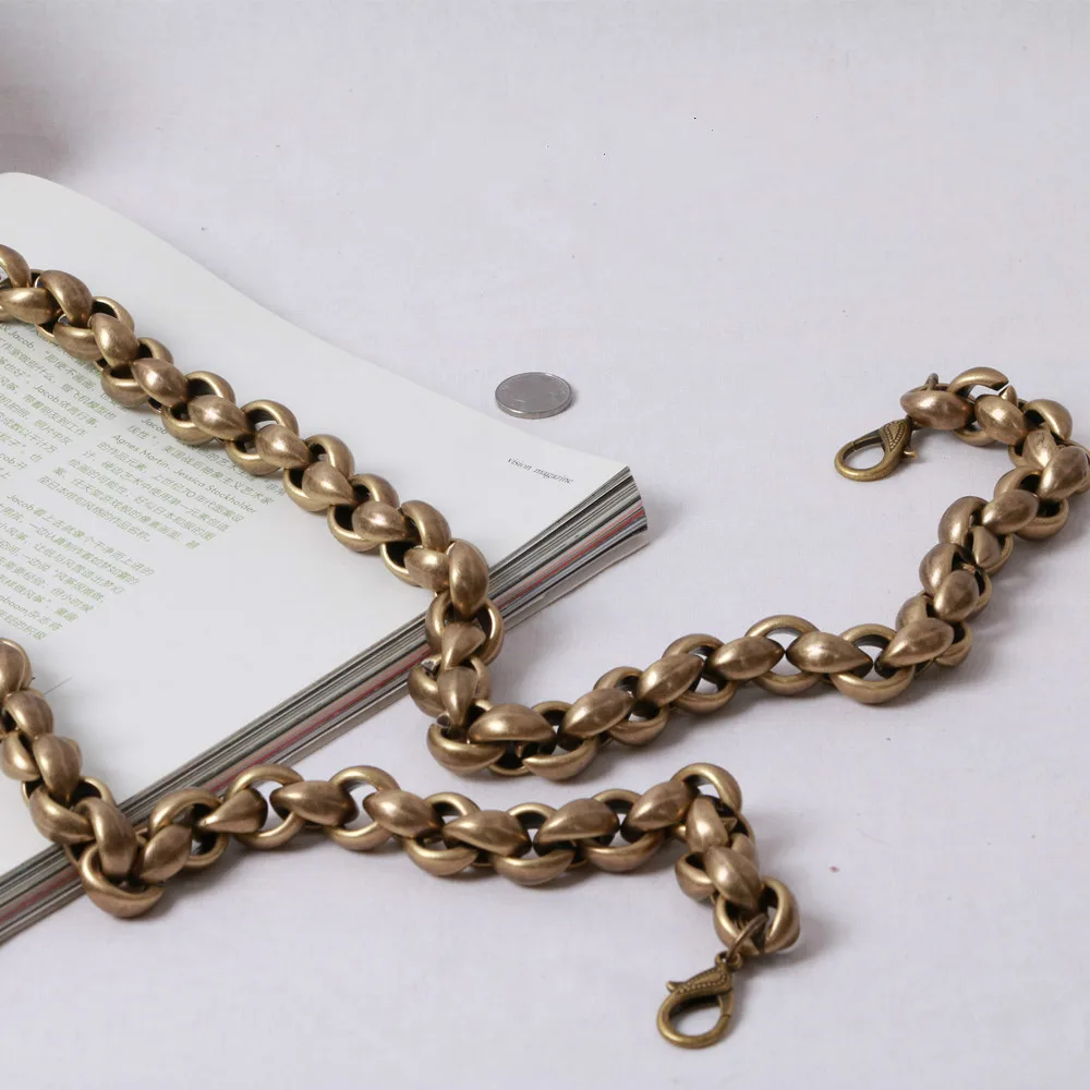 

60-100cm Vintage Bronze Resin Chain for Bags Crossbody Bags Shoulder Strap Metal Belts Long Chains Purses Bags Accessories 2019