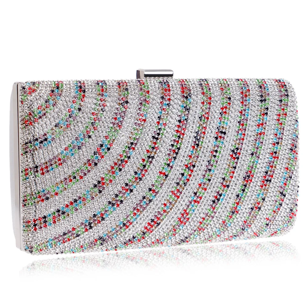 

Elegant Ladies Evening Clutch Bag with Chain Diamond Sequin Shoulder Flap Bag Women's Handbags Purse Wallets for Wedding