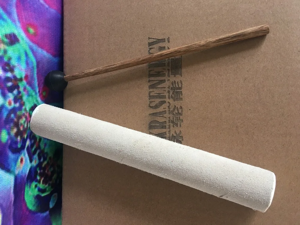 

rubber stick and suede mallet total 2pcs for playing crystal singing bowls