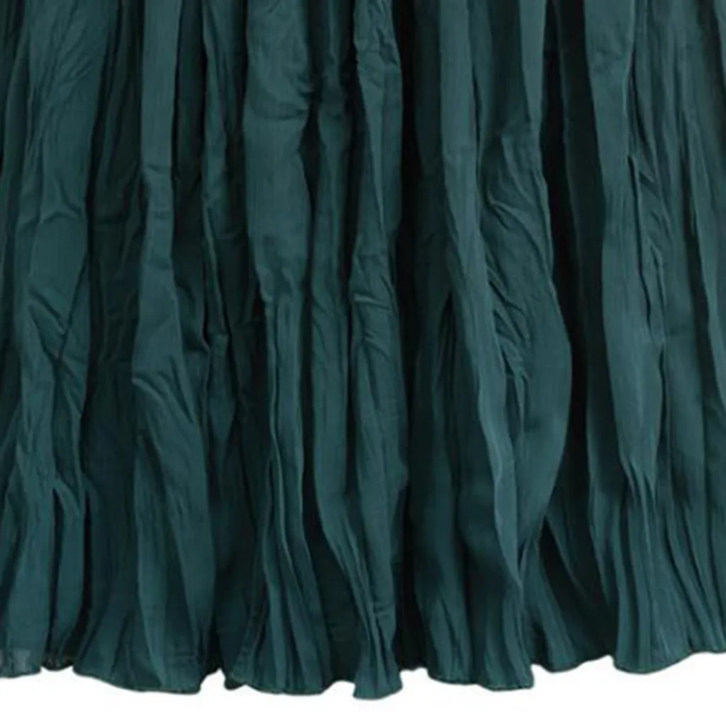 Modis юбка с высокой талией Falda Verano Mujer женские длинные юбки с эластичной резинкой на талии плиссированные макси юбки пляжные Boho винтажные летние Z4