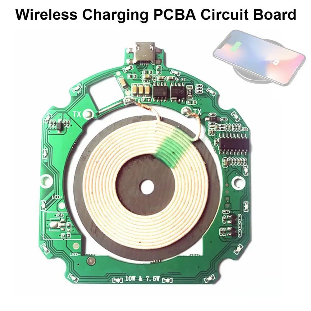 Высокое качество 10 Вт QI быстро Беспроводной Зарядное устройство Модуль pcba передатчик печатная плата+ Беспроводной зарядки Diy печатная плата