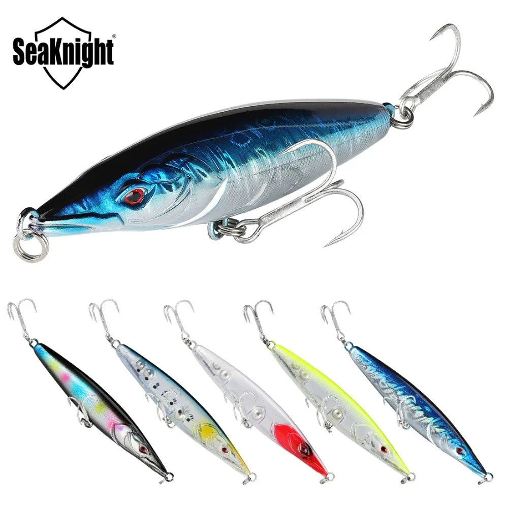 

SeaKnight SK054 Floating Pencil 16g 110mm 5PCS/Lot Topwater Pencil Hard Fishing Lure Set 3D Eyes Long Casting Hard Bait Fishing