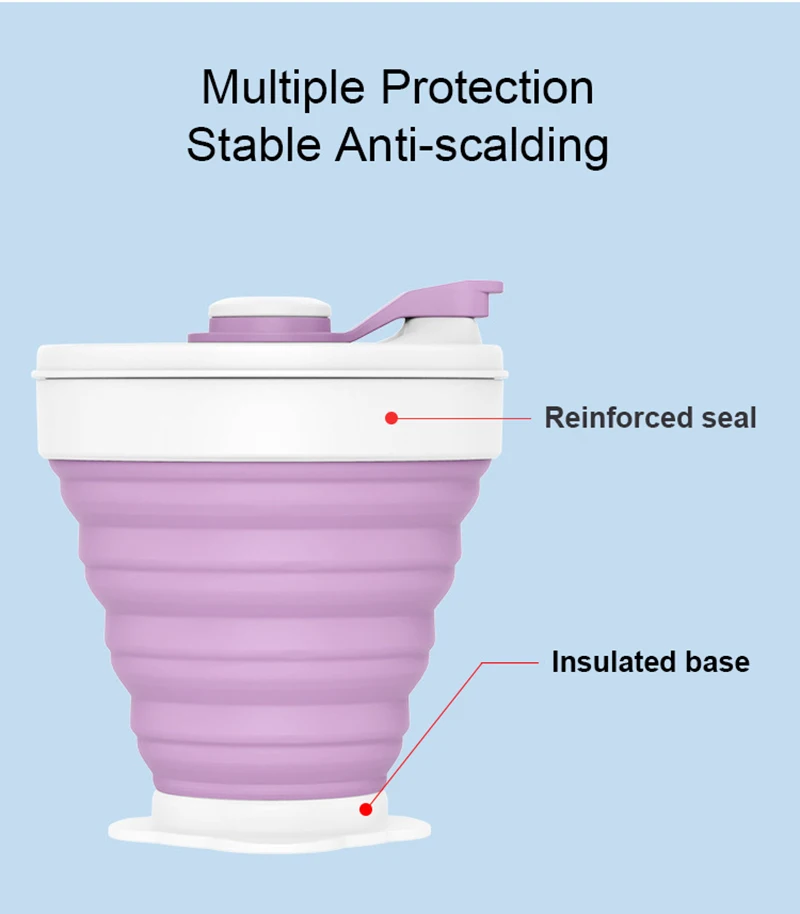 Горячая Складная силиконовая чашка портативная силиконовая телескопическая Питьевая Складная кофейная чашка многофункциональная Складная Силиконовая кружка для путешествий