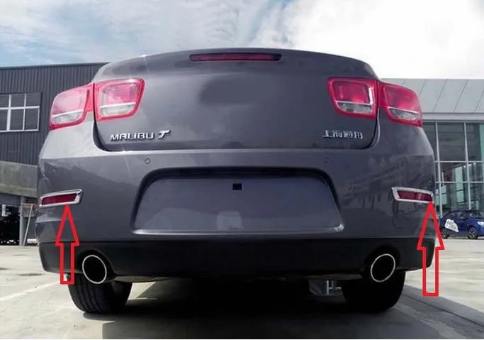 

Chrome Rear Fog Light lamp cover Bezels trim For Chevy Malibu 2013