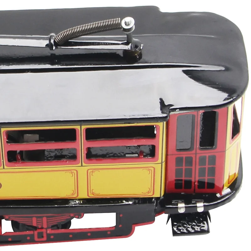 Retro Wind Up Tram Cable Bus Clockwork Streetcar Toy Vintage Collection Kid Gift Y51E