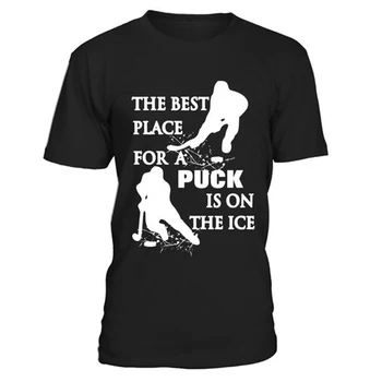 

Han Duck free shipping cotton Men's summer ice hockey T shirt in stock short sleeves round neck