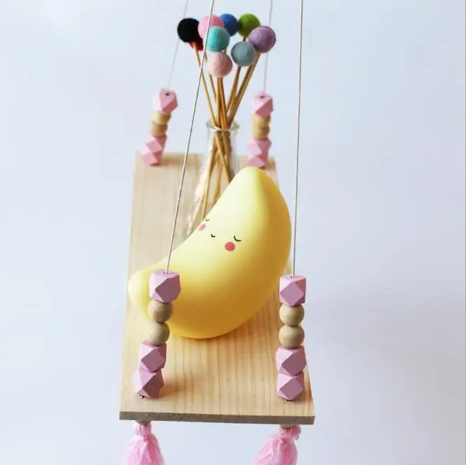 الاطفال غرفة جدار رفوف الخشب الخرز diy الأصلي منظمة شماعات ديكور المنزل ديكور جدار الجرف رفوف التخزين تخزين الرف