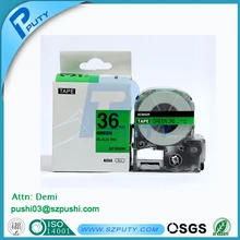 Высококачественная совместимая лента SC36GW 36 мм черный на зеленом KINGJIM Tepra ленточный картридж