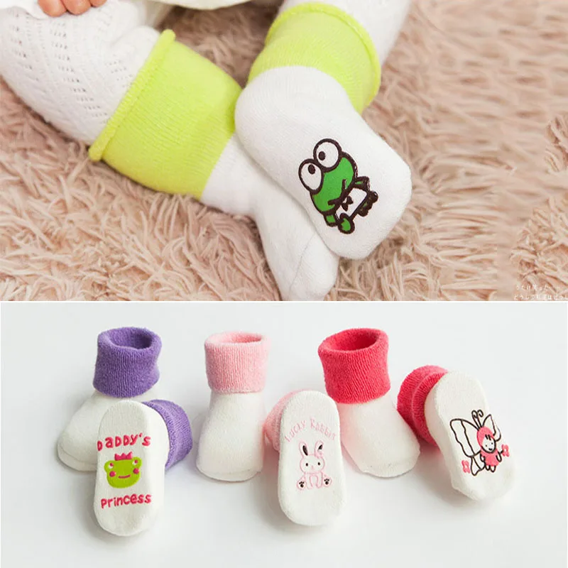 

3pairs/lot Newborn Baby Winter Socks Skarpetki Cotton Soft Socks For Baby Boys Girls Toddler Floor Anti-Slip Socks baby sokken