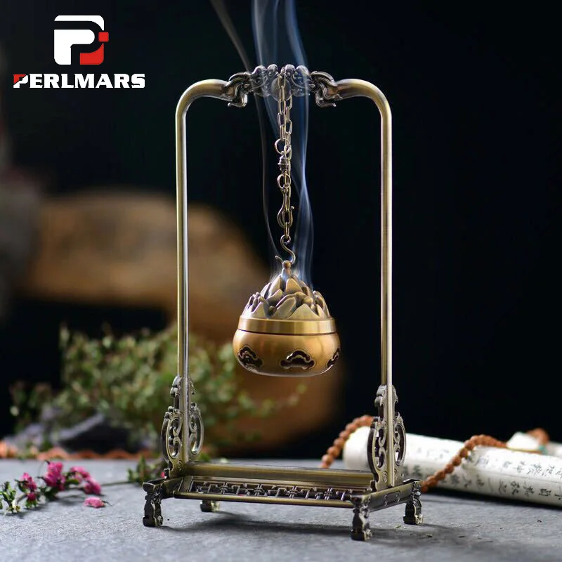 Pure Copper Pendant Agarwood Incense Holder Smoke Backflow Incense