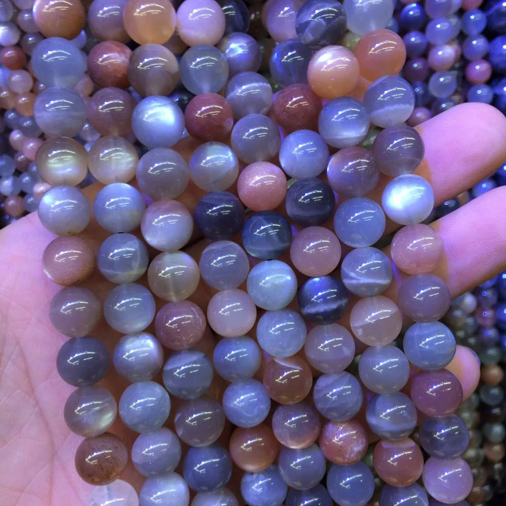 natural moonstone beads natural stone beads DIY loose beads for jewelry