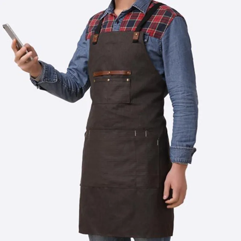 Canvas Apron Crossback Cotton Straps E7-10