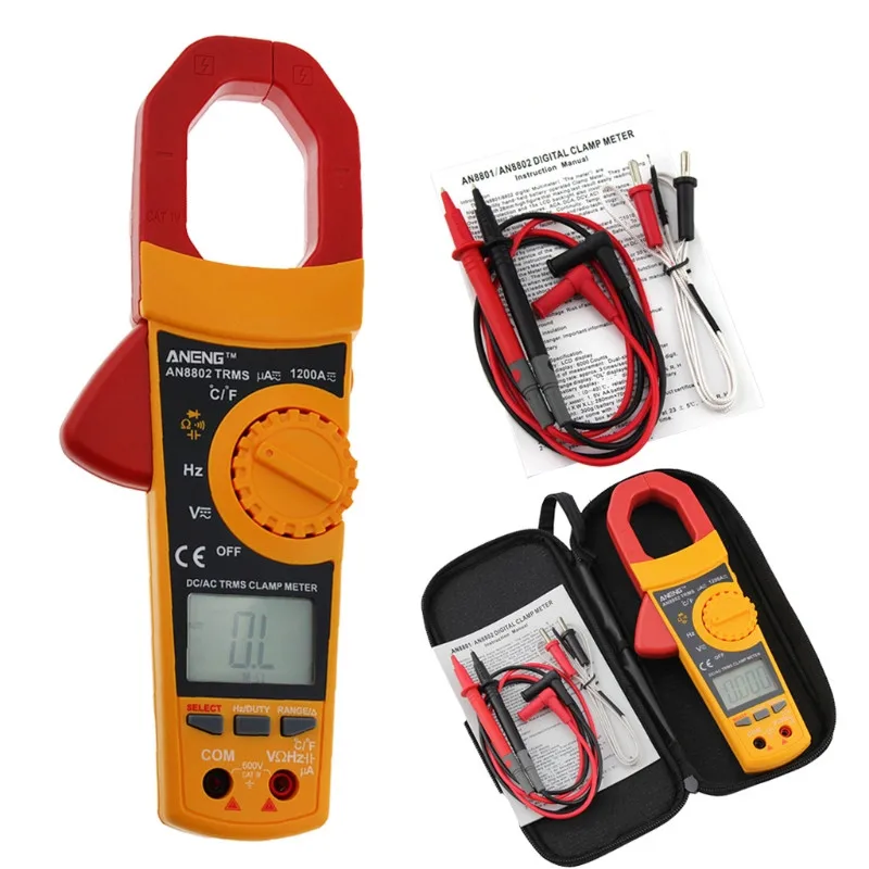 

ANENG AN8802 True RMS Digital Clamp Multimeter AC/DC Auto Range 6000 Counts Dls HOmeful