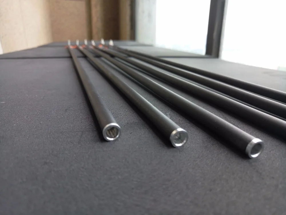 

12pcs Carbon Arrow Shafts OD.7.6mm ID 6.2mm Spine 350 For Compound & Recurve Bow Archery