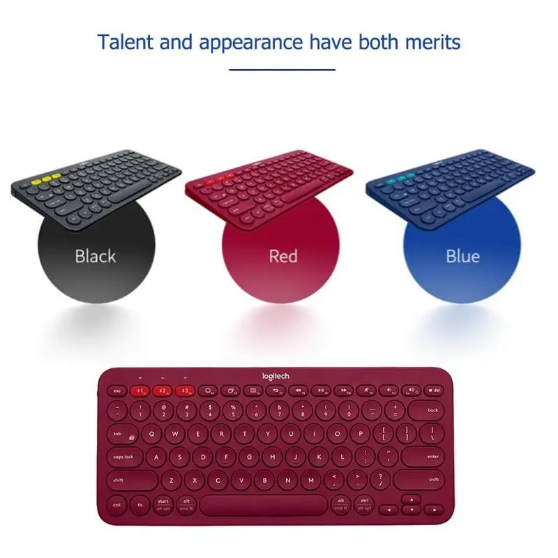 Logitech K380 нескольких устройств Bluetooth клавиатура ультра тонкий мини Mute портативных ПК планшет телефонная клавиатура для Windows Mac OS Android iOS