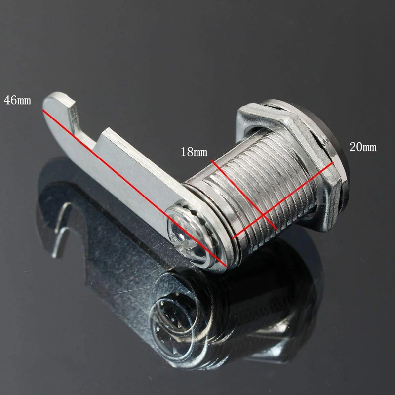 16/20/25/30mm Cam Lock Door Cabinet Mailbox Drawer Cupboard Locker + 2 Keys DIY Cabinet Tools