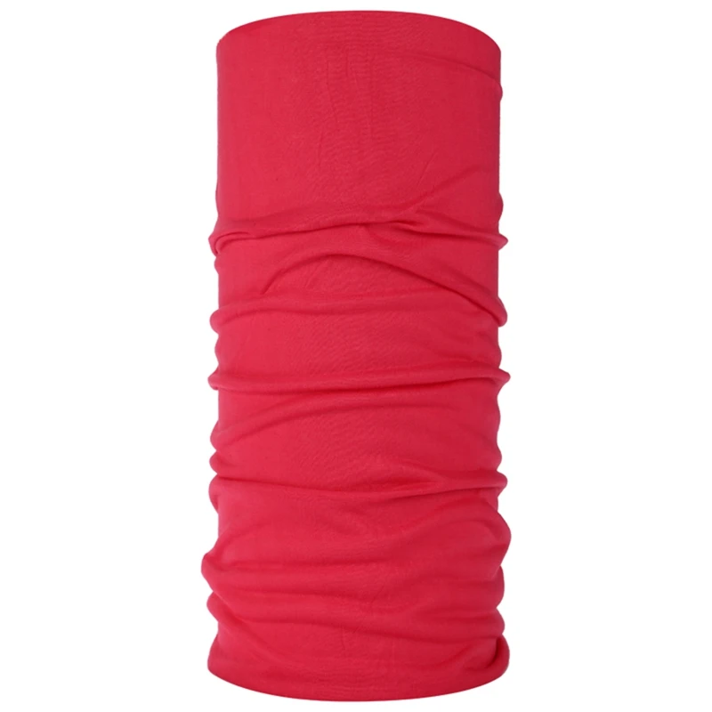 Открытый Пешие прогулки Велоспорт маска шарф сплошной цвет для DIY дышащий полиэстор многофункциональная маска для лица также Браслет повязка на голову - Цвет: Red 2