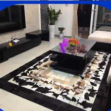 Модные художественный ковер Натуральная воловья кожа пены ковер с подкладкой