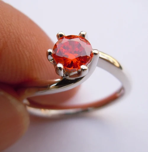 

Real Genuine 925 Sterling Silver Solitaire Ring Classic Women Jewelry