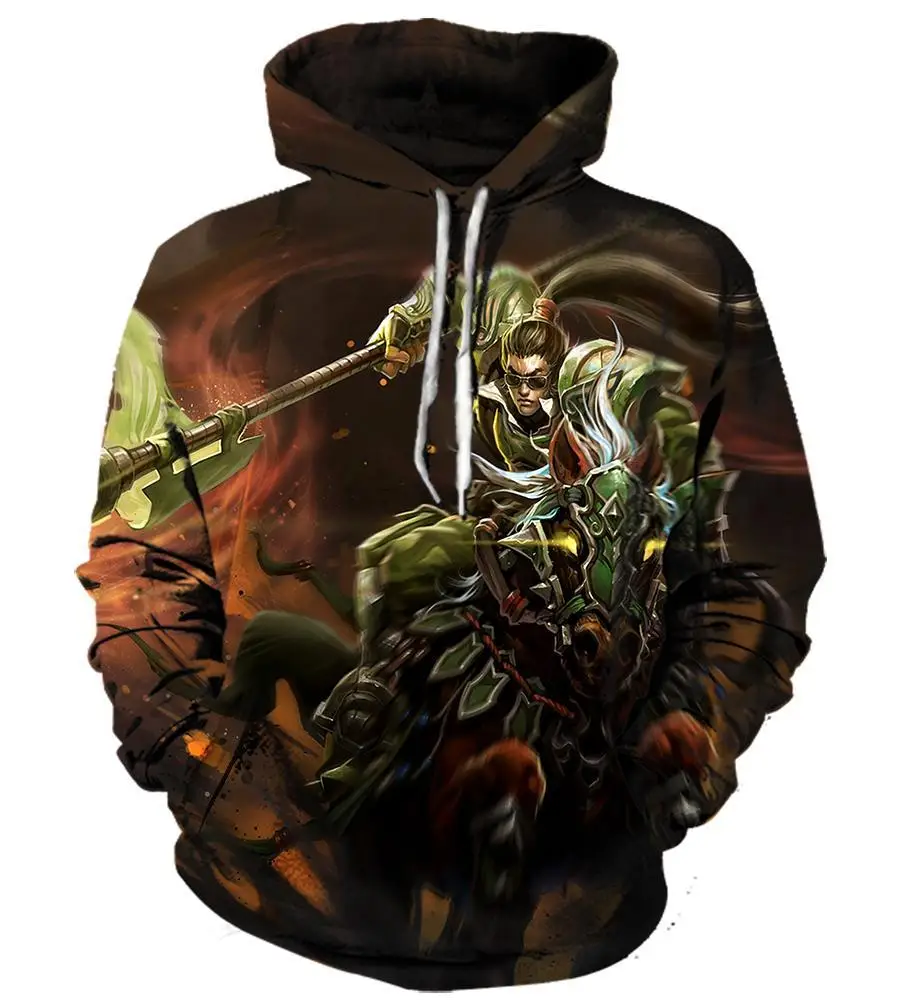 Hoodie Sweatshirt 3d Print Hoodies League of Legends Men Women Autumn Loose Thin Skull 3D Sweatshirts Mens Pullover Lovers Gift