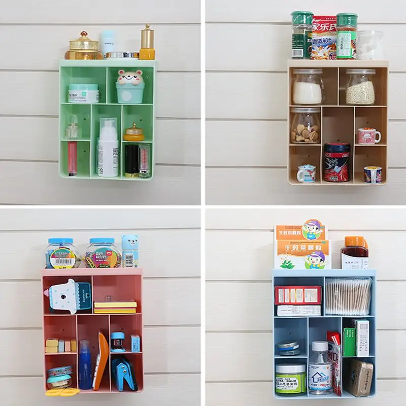 Creative Kitchen bathroom wall storage box Cosmetic storage rack shelf
