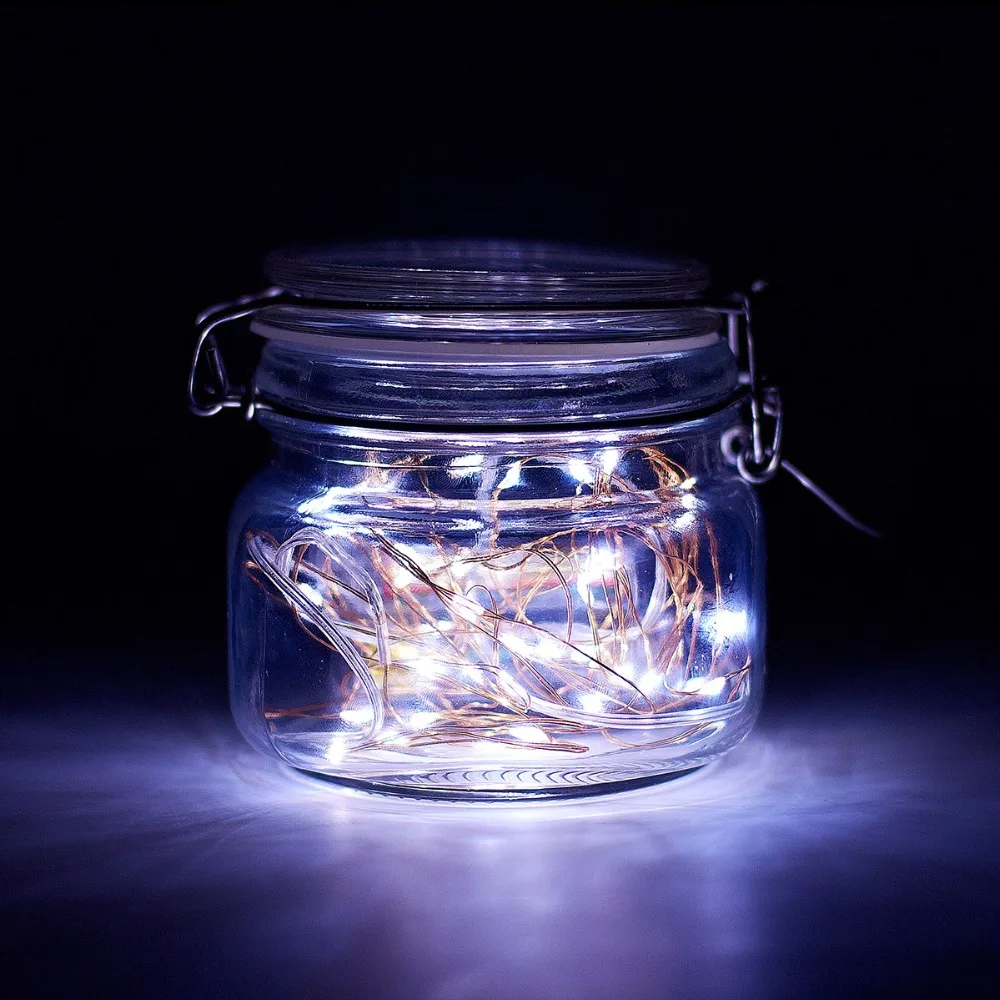 Cool White LED String Lights Fairy Light 2M 20LEDs Copper Wire Waterproof Outdoor Garden Bottle Party Wedding Home Decoration