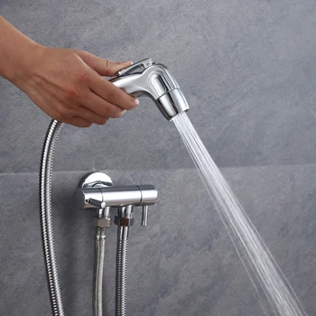 

New Handheld Toilet bidet sprayer set Kit Stainless Steel Hand Bidet faucet for Bathroom hand sprayer shower head self cleaning