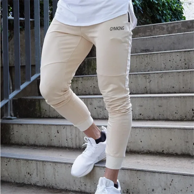 

2018 Men Gyms Pants Casual Elastic cotton Mens big size M-3XL Fitness Workout Pants skinny,Sweatpants Trousers Jogger Pants