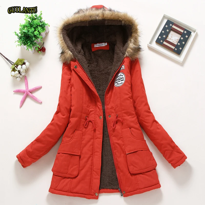 

Winter Jacket Women Faux Fur Collar Hooded Parka Mujer Plus Size 3xl Slim Warm Thick Cotton Padded Jacket Female Long Coat