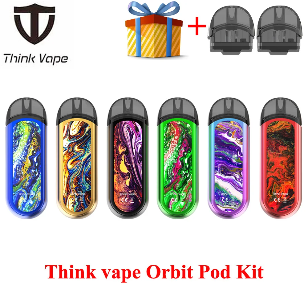 

Newest Vape Pen Kit Think vape orbit pod Kit built-in 1000mah battery mini Vape & 1ml Vape Cartridge electronic cigarette kit