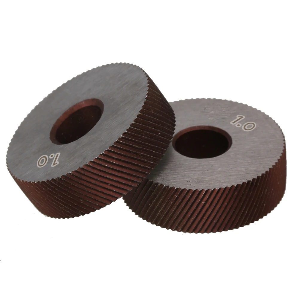 Pair of 1.0mm Gear Hob Wheel Knurled Wheel Knife Textured Knurled Lathe Embossing wheel Machine Tools Accessories