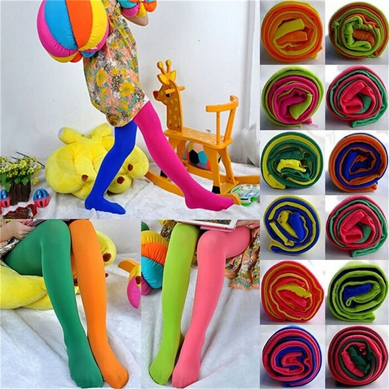 

2Pcs New High Quality Pantyhose Girls Autumn/Spring Tights Candy Colors Velvet Pantyhose Fashion Best Sale