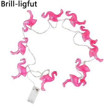 

1M 10leds 2M 20leds Flamingo LED String Light night light ins Korean Style Party Christmas Wedding Decoration Holiday Lights
