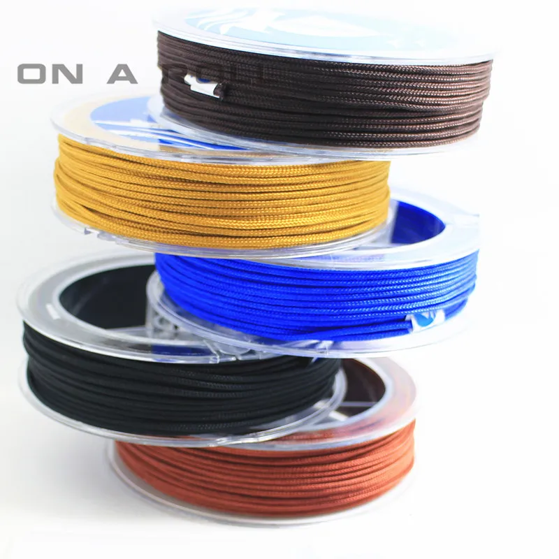 1,5 мм нейлоновый шнур нить китайский узел макраме шнур браслет плетеный шнур DIY кисточки вышивка бисером 14 м/рулон 14 цветов