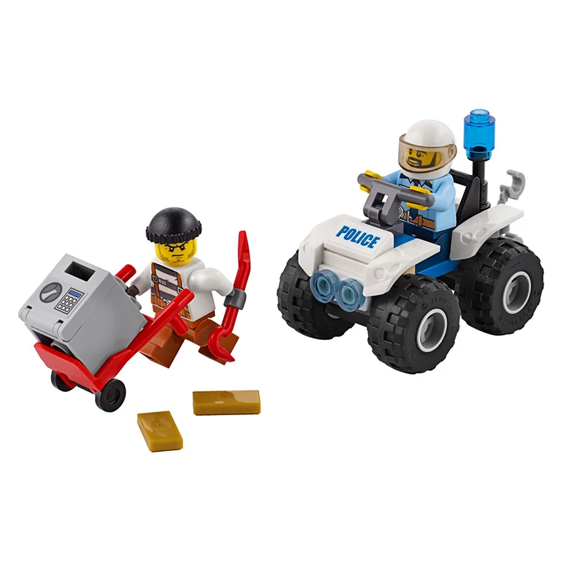 

BELA 10652 City Police Series ATV Arrest Building Blocks All Terrain Vehicle Model Bricks Toys Compatible legoed 60135