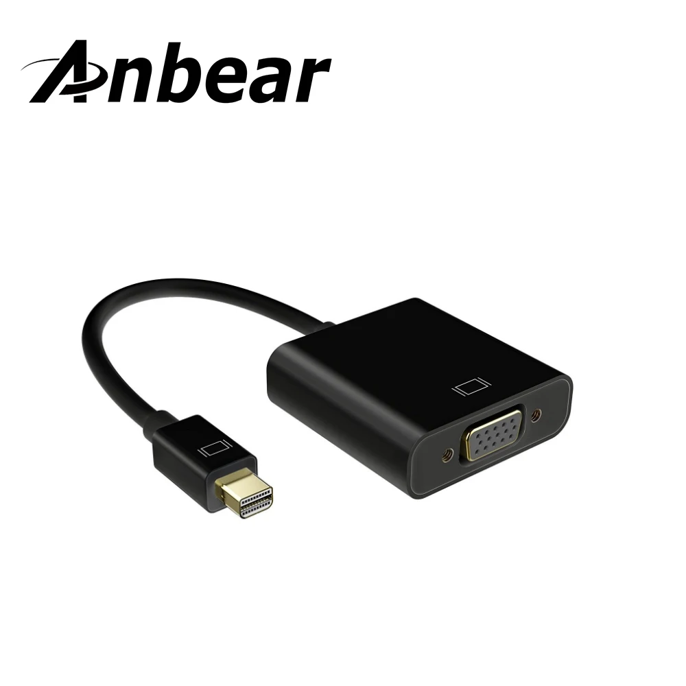 Мини Дисплей Порты и разъёмы VGA Anbear Mini DP (Thunderbolt совместимый) мужчин женщин адаптер