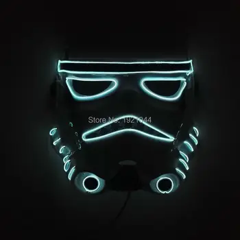 

High-grade Halloween Mask Neon Cold light EL Wire Glowing Mask for Festival Party Props