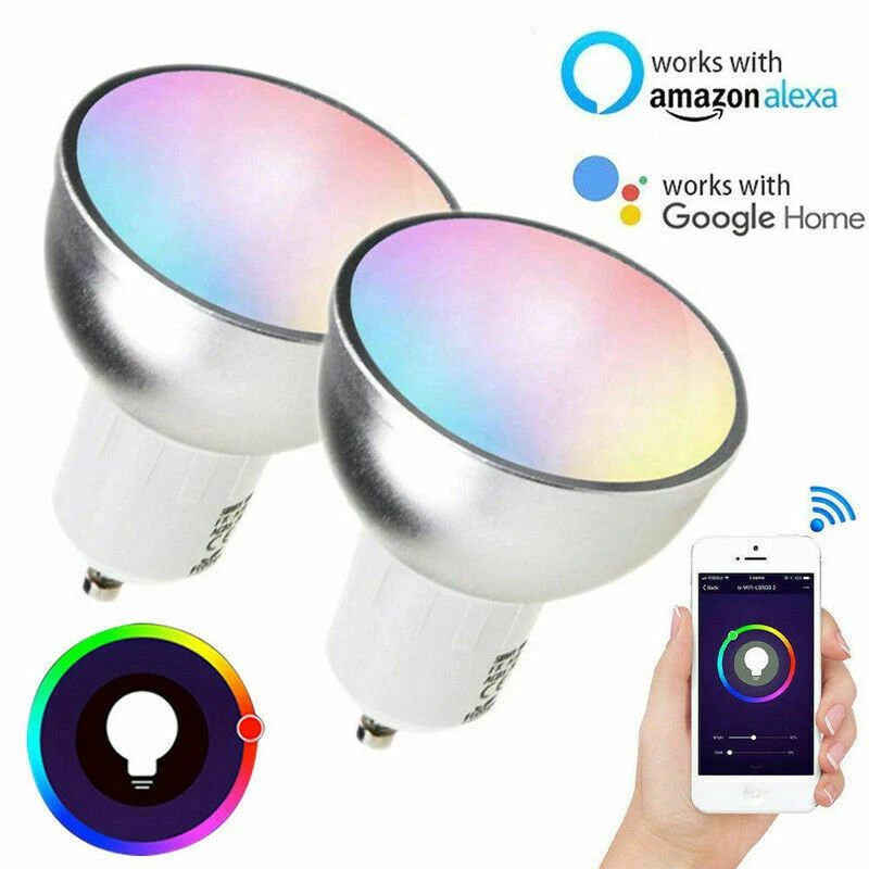 

LED GU5.3/GU10 /E27 Wireless Bluetooth Smart Bulb RGBW LED Light Bulb Work With Amazon Alexa Google Home IOS/Android