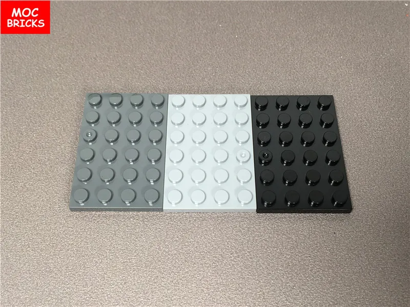 10 шт./лот MOC кирпичи белая пластина 4x6 подходит для 3032 образовательных