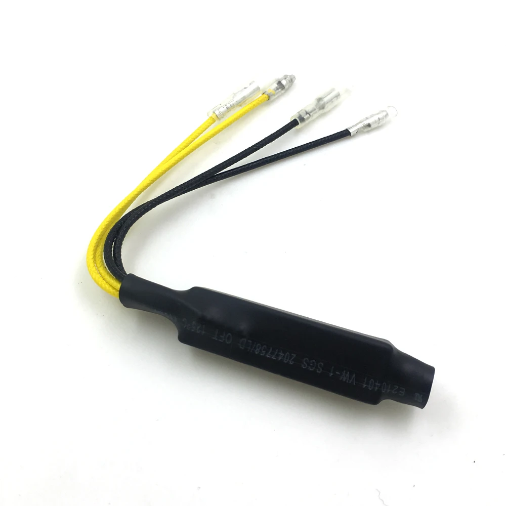 

2pcs 12v Motorcycle LED Signal Turn Signal Decoder Single Resistance Decoder Heat Resistant Line Fixes Flash and No Flash