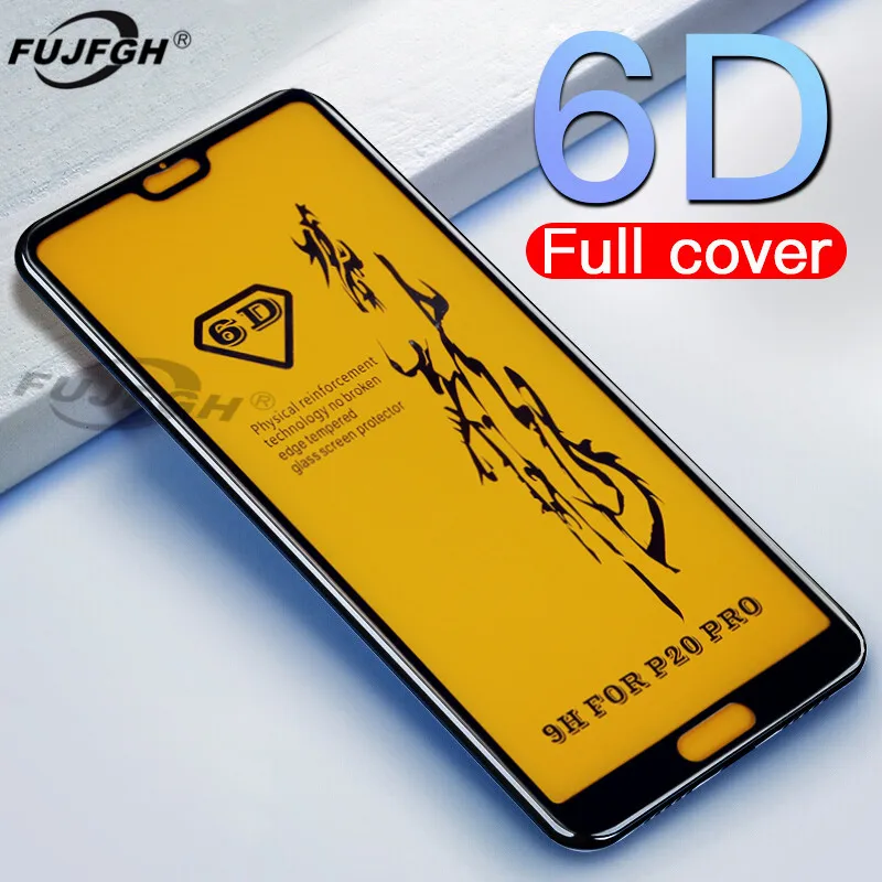 

6D Full Coved Tempered Glass For Huawei P20 Pro P30 Mate 20 Honor 9 10 Lite Screen Protector For Honor 8A 8C 8X Protective Film
