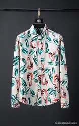 AL01194 модные мужские рубашки 2019 взлетно посадочной полосы Роскошные европейский дизайн вечерние стиль мужская одежда