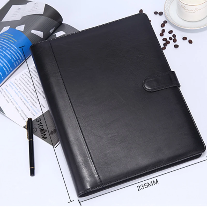 

8 Packets File Folder A4 PU Ring Binder Display Book Folders With Calculator Document Bag Organizer Business Office Supplies