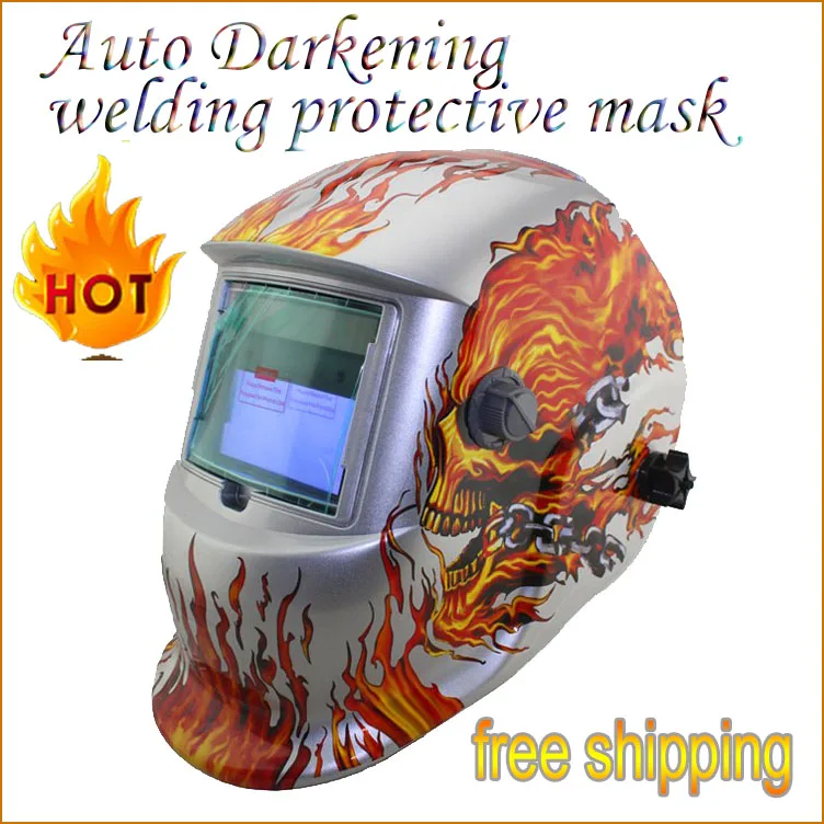 

Skull Solar Auto Darkening MIG TIG MMA Electric Welding Mask/Helmet/welder Cap/Welding Lens for Welding Machine
