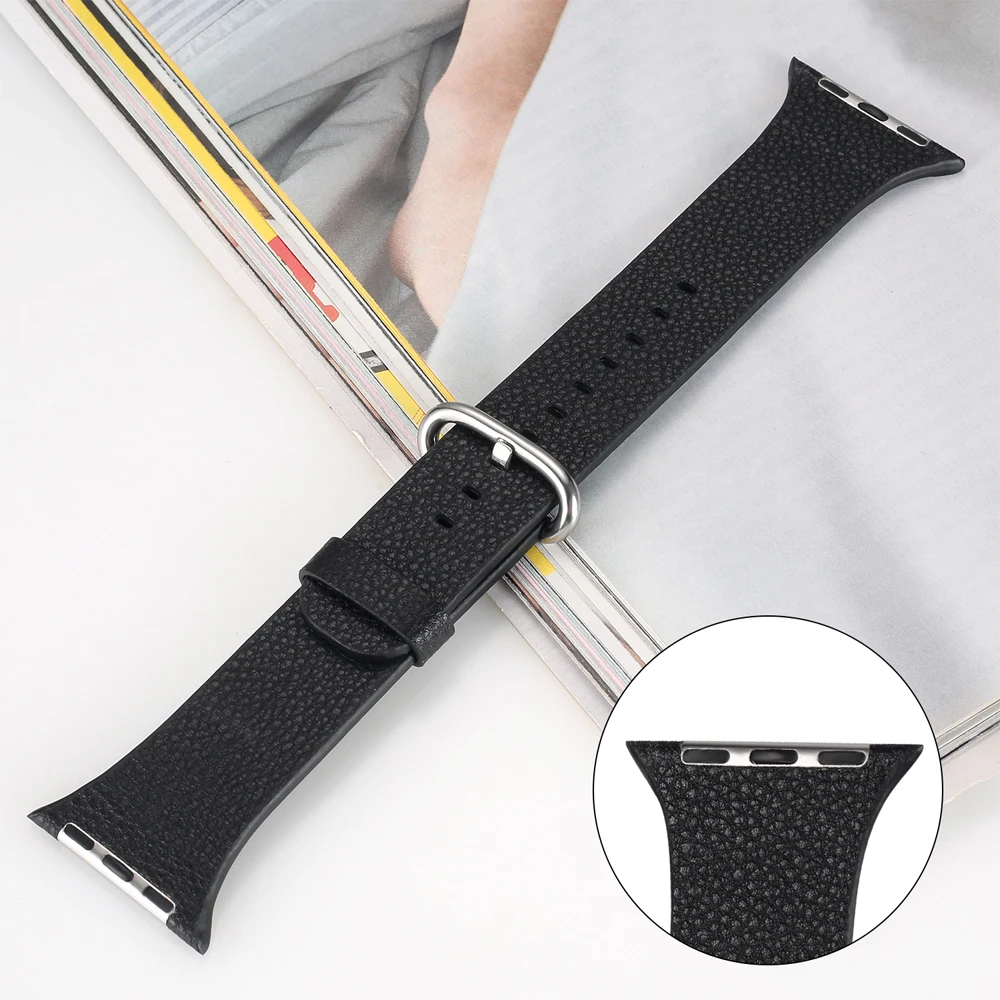 Ремешок из натуральной кожи для apple watch band 44 мм 42 40 38 аксессуары браслетов iwatch series