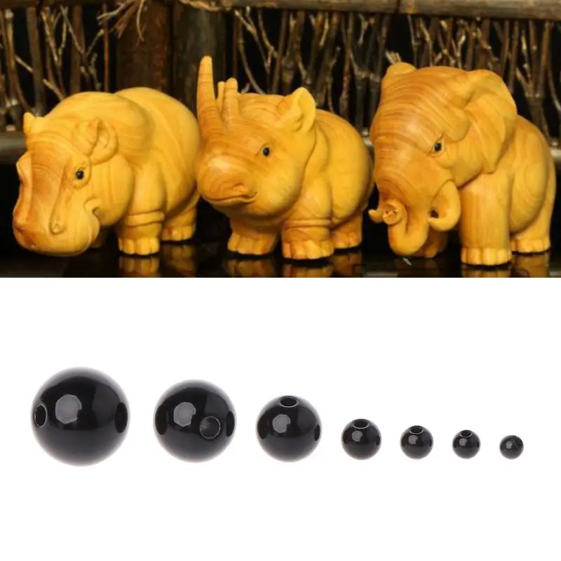 100pcs 3-12mm Black Safety Doll Eyes Sewing Beads For DIY Bear Stuffed Toys Scrapbooking Crafts