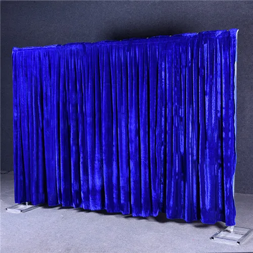 royal blue Фланелевый бархатный Прозрачный фон для свадебной фотосъемки, занавески, свадебные принадлежности, Вечерние Декорации для мероприятий, дней рождения, сцены - Color: royal blue